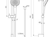 a drawing of a shower head and hand held shower head