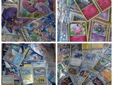 several pictures of a bunch of different types of pokemon cards