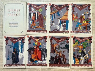 six cartes représentant des personnes, posées sur une table