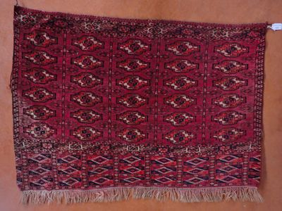 Tapis de selle, noué main 70x98 cm (accidents)