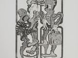 une image d'un dessin en noir et blanc d'un homme et d'une femme