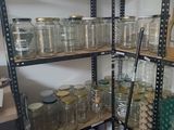 many jars and jars on the shelves in the room