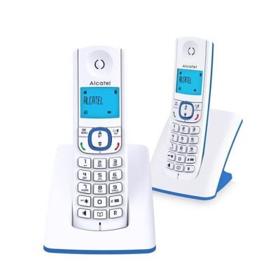 10076-162 / Téléphone DECT sans fil - ALCATEL - F530 Duo - Bleu - bloc