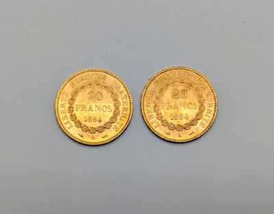 deux pièces d'or, dont l'une est un souverain et l'autre un souverain