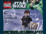 a bag of lego star wars items on a blue background