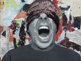 a painting of a man with a bandana on his head