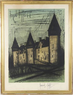 an image of a drawing of a castle with a bridge