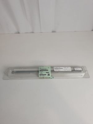 the back end of a glass tube with a label on it