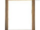 an antique gold picture frame on a white background