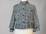 a black and white jacket on a mannequin mannequin mannequin mannequin mannequin mannequin mannequin mannequin mann