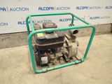 a small engine sitting on top of a metal frame
