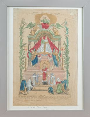Notre-Dame de Fourvière Gravure en couleurs XIXe siècle H. - Photo 1