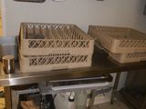 many baskets on the table in the kitchen