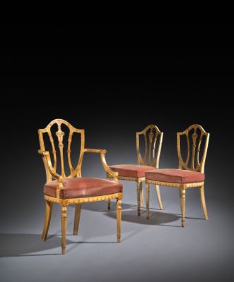 pair of george ii style dining chairs in the manner of george ii