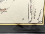 a picture of a drawing of a man holding a baseball bat