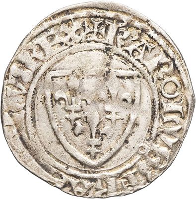 a close up of a coin with a shield on it
