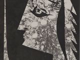 une image représentant une affiche en noir et blanc sur laquelle figure le visage d'une femme