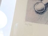 a picture of a pencil drawing of an egg on a plate