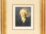 portrait of a man in a suit and tie in a gold frame