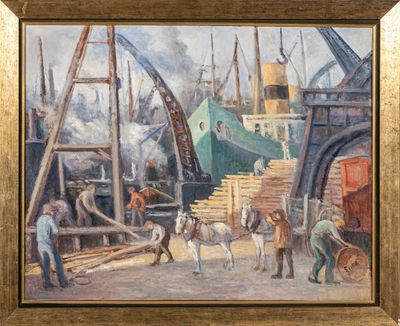 # Maximilien LUCE (1858-1941) : Port animé. - Photo 1