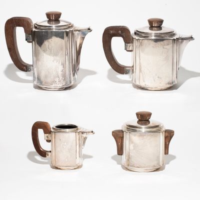 MAISON FRIONNET FRANÇOIS Service à thé et à café, circa 1940…