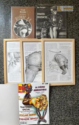 beaucoup de livres sur la table, avec des images dessus