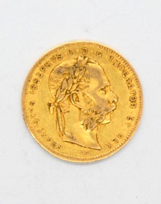 Pièce de 8 florins or François-Joseph Ier 1876. 6,44 g net. - Photo 1
