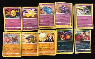 a lot of cards that are sitting on a table