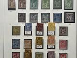 a picture of a collection of stamps on display