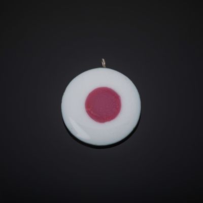 Jacques GAUTIER (1924-2004). Pendentif rond en métal argenté…