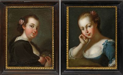 deux tableaux représentant une femme avec une fleur dans les cheveux et une femme avec une fleur dans les cheveux