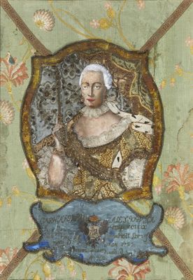 une image représentant un tableau où l'on voit une femme tenant un poisson