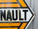 a yellow and black sign that says renault on it