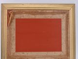 an image of a painting of a red square in a gold frame