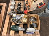 a pile of assorted items sitting on a pallet