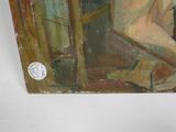 a painting of a nude woman sitting on a chair