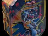 a box of pokemon trading card game on a black background