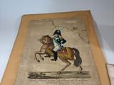 a picture of a painting of a man on a horse