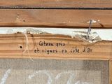 a picture of an old window with a message written on it
