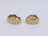 a pair of 18k yellow gold hoop earrings