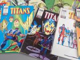 a lot of comic books sitting on a table