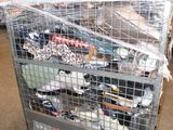 a cart full of assorted items in a warehouse