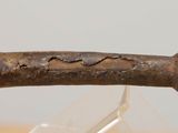 a close up of a metal object on a table