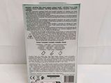 the back of a box with a white label on it