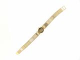 an image of a gold watch with a black face on a white background