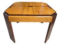 Table à jeu à incrustations géométriques, vers 1930-1940