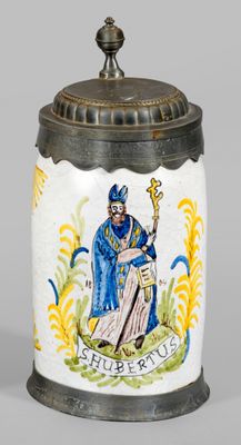 Bois d'ébénisterie dans le style Crailsheimer Fayence. Schar…