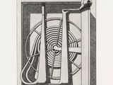 an image of a black and white drawing of a pair of baseball bats