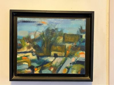 Serge TILLOU (1928) Paysage aux maisons Huile sur toile sign…