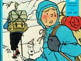 une illustration représentant un garçon et un chien dans la neige